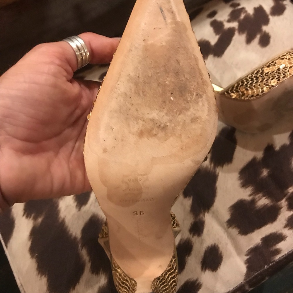 Manila Blahnik Carolyne Hold Sequin Heels